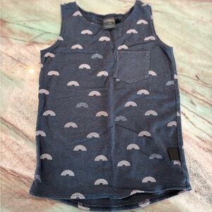 Toddler Navy Blue Rainbow Pocket Tank Top